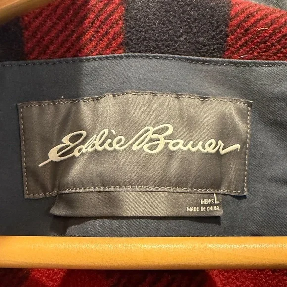 Eddie Bauer Voyager Fleece Lined Snap Front Men’s Shirt/Jacket size L - Picture 5 of 7